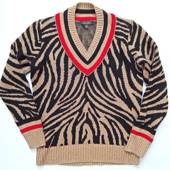Brooks Brothers Sweaters - Brooks Brothers Year of the Tiger Sparkling Italian Yarn V-Neck Sweater